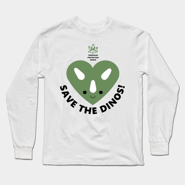 Save the Dinos! Long Sleeve T-Shirt by SJAdventures